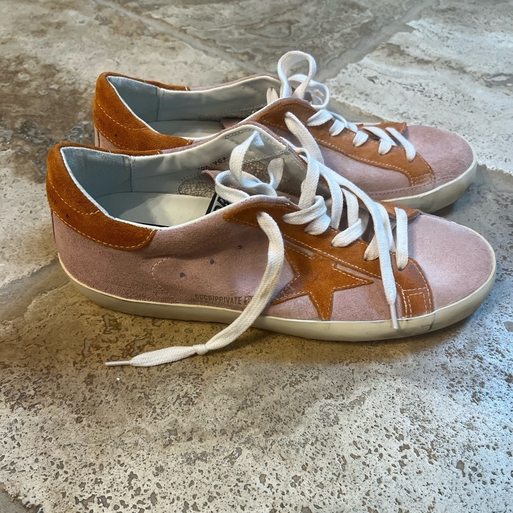 Golden Goose Super Star NWOT size 40 Pink/rust/silver - Picture 2 of 8